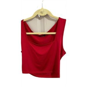 Shein Red Square Neck Crop Top Sleeveless Never worn